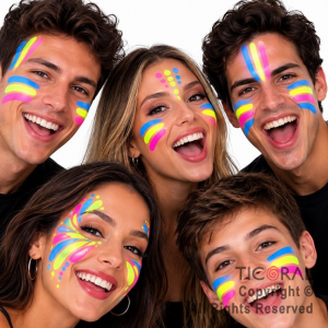 MAQUILLAJE BANDERITA FLUO FUSION VISUAL TRICOLOR EN BARRA 6 GR (8520B)